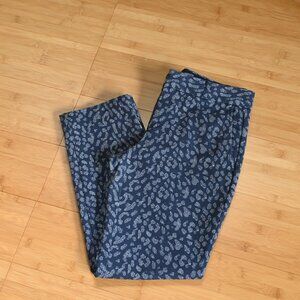 Banana Republic Ryan Fit 2 Navy Leopard Print Crop